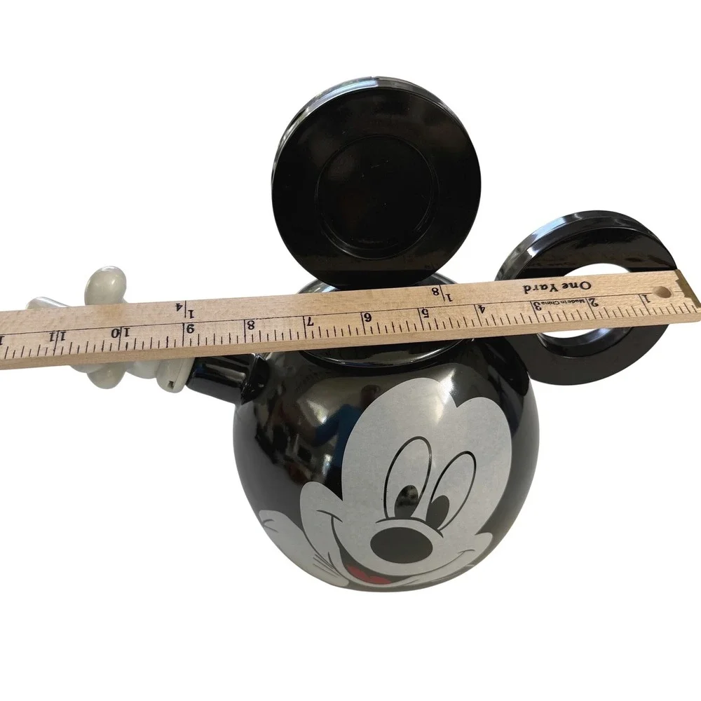 Vintage‎ Mickey Mouse Teapot Black Ceramic Disney Collectible Kitchen Decor